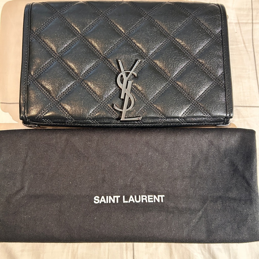 Saint Laurent Black Quilted Leather Bag